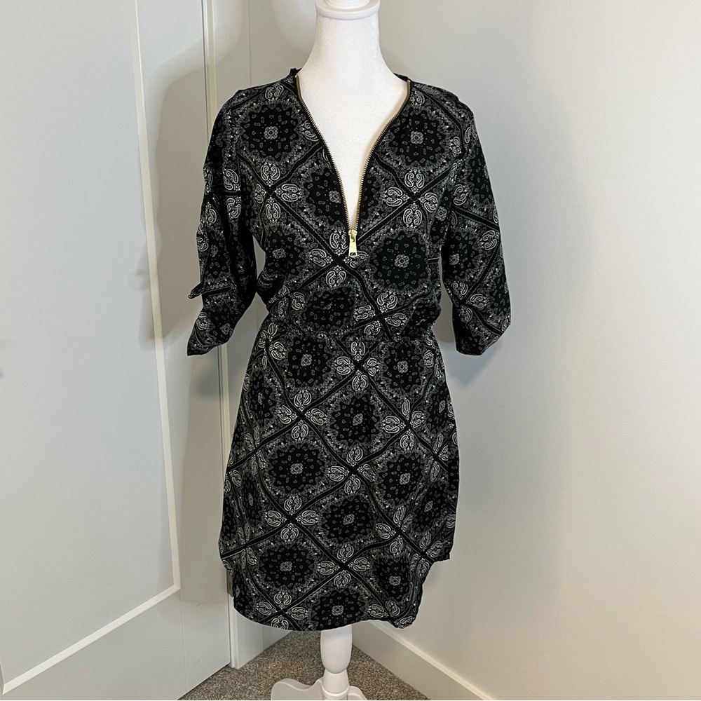Stella Tweed Black & Grey Paisley Dress - Size S - FREE SHIPPING on Bundles $95+